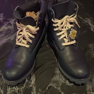 Bee Line Blue Timberland Waterproof Work Boots